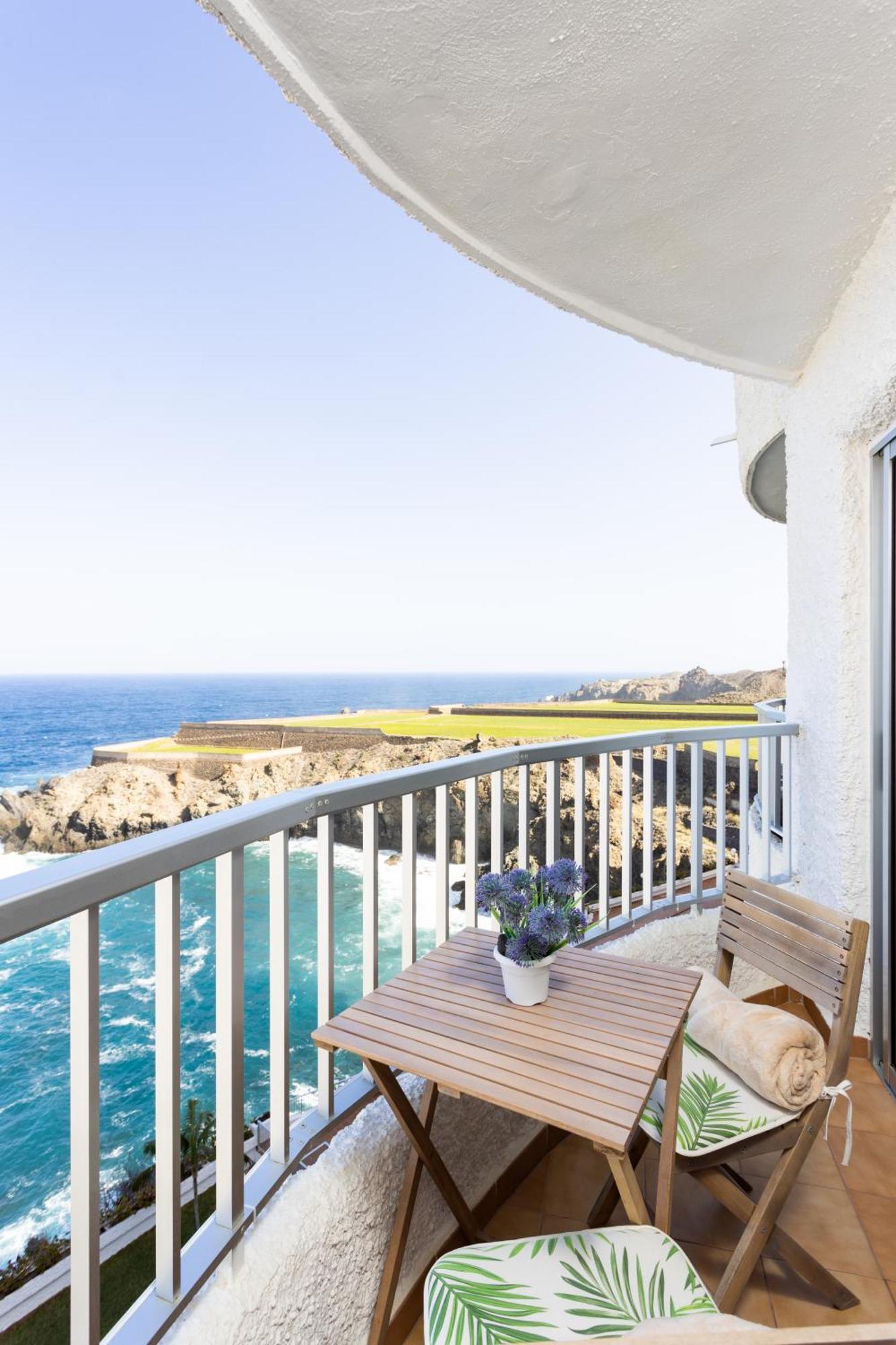 Cozy Seafront Studio With Balcony & Ocean Views San Marcos  Eksteriør bilde